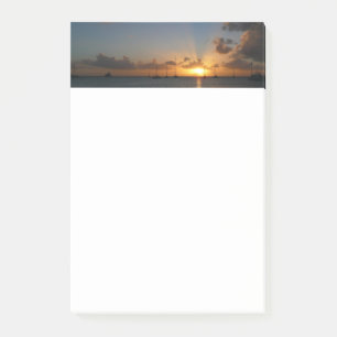 Sonnenuntergang mit Segelbooten Tropical Landscape Post-it Klebezettel