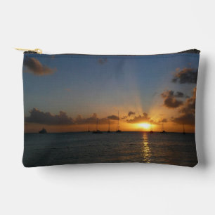 Sonnenuntergang mit Segelbooten Tropical Landscape Zubehörtasche