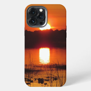 Sonnenuntergang mit Spiegelung iPhone Hülle