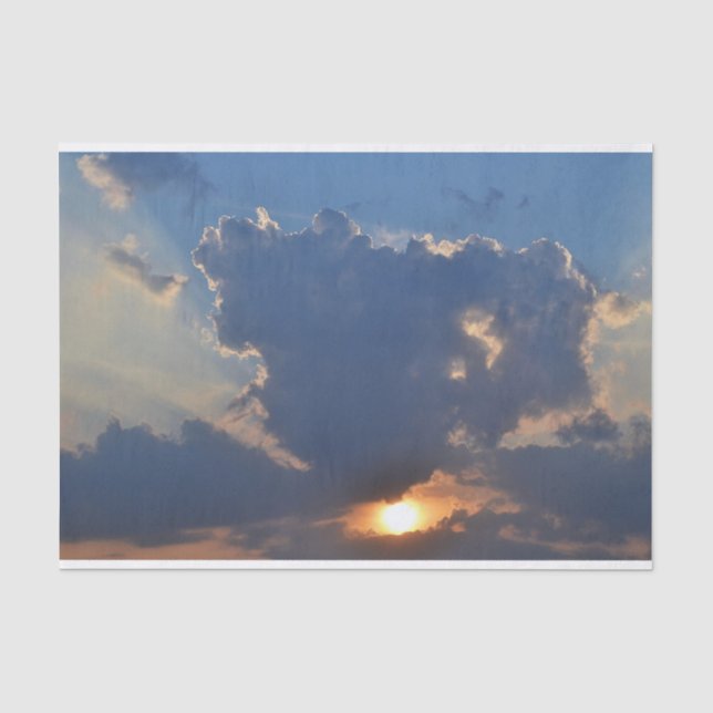 Sonnenuntergang mit Teacup Cloud Formation von STa Seidenpapier (Vorderseite)