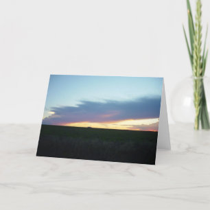 Sonnenuntergang mit Wolken-Brücken-Karte Karte