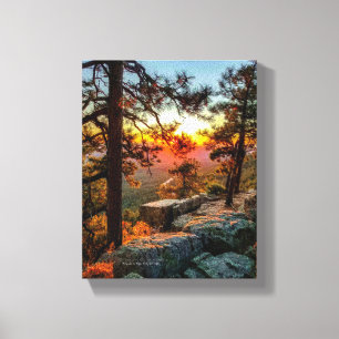 Sonnenuntergang Mogollon Rand Arizona Kiefern 20x2 Leinwanddruck