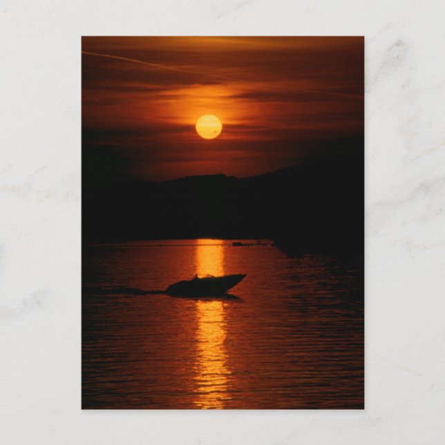 Sonnenuntergang Montreux Postkarte (Vorderseite)