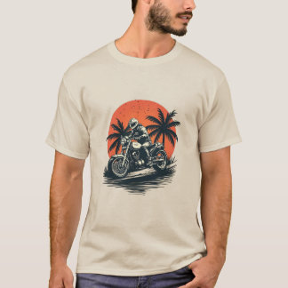 Sonnenuntergang Motorrad-T - Shirt