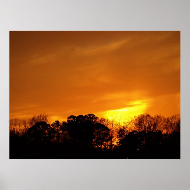 Sonnenuntergang nahe NAS Oceana, VA. Poster (Vorne)