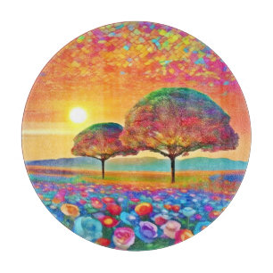 Sonnenuntergang Natur Kaleidoskop Schneidebrett