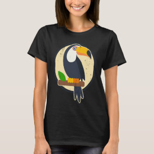Sonnenuntergang Niedliche Vogeltiere Exotische Pfl T-Shirt