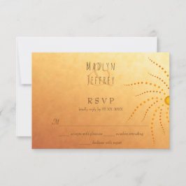 Sonnenuntergang Obre Sonnenstrahlen dots mandala H RSVP Karte