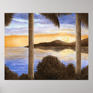 Sonnenuntergang Ocean Beach View 166 Poster