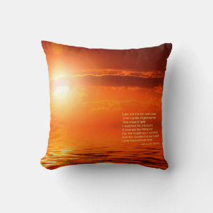 Sonnenuntergang Orange Goldener Himmel Meer aus Go Kissen