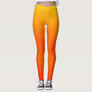 Sonnenuntergang-orange und gelbe leggings