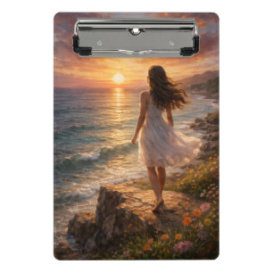 Sonnenuntergang Ozean Ästhetisches Foto Vergrößeru Mini Klemmbrett