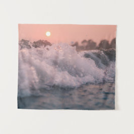 Sonnenuntergang-Ozean-Wellen Wandteppich