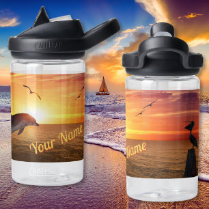 Sonnenuntergang Ozeanstraße, Delfine, Möwen, Pelik Trinkflasche
