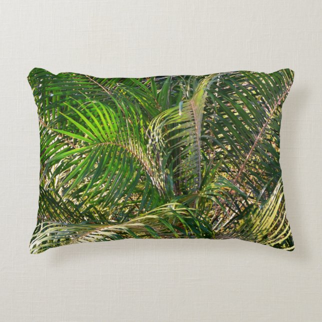 Sonnenuntergang Palm Fronds Tropical Zierkissen (Vorderseite)