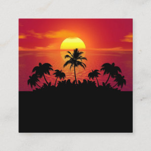 Sonnenuntergang Palmen Silhouette-16514 Treuekarte