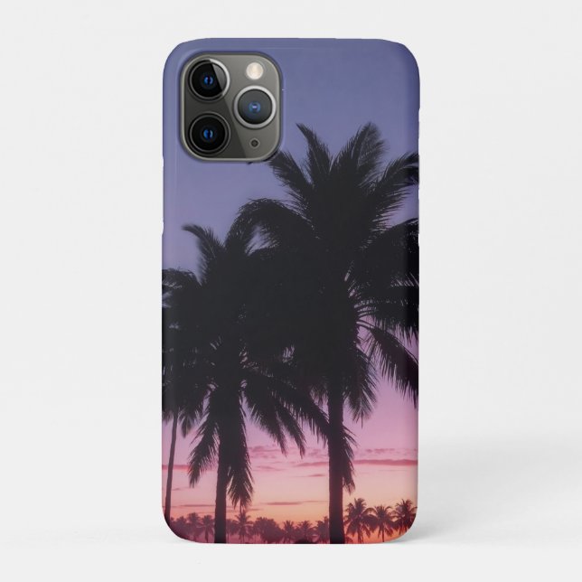 Sonnenuntergang Palmen Silhouette Retro Case-Mate iPhone Hülle (Rückseite)