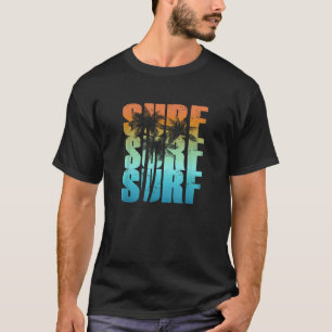 Sonnenuntergang Palmen Tree Cool Sommerurlaub Männ T-Shirt