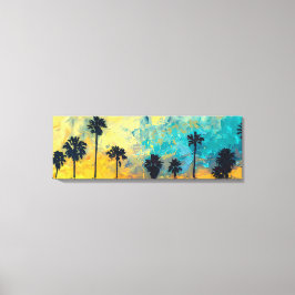 Sonnenuntergang Palmen übersät Canvas Art Leinwanddruck