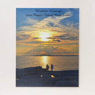 Sonnenuntergang Peggy's Island Nova Scotia. Puzzl