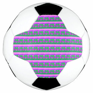 Sonnenuntergang Pink Grün Lila Fußball