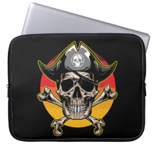 Sonnenuntergang Piratenflagge Skull Laptop-Sieb Laptopschutzhülle