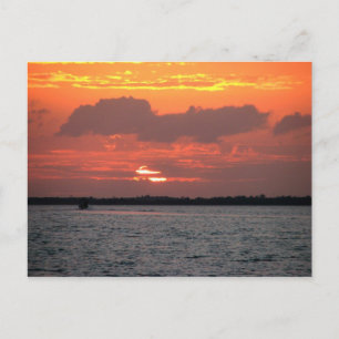 Sonnenuntergang, Placencia, Belize Postkarte