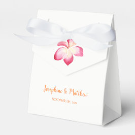 Sonnenuntergang Plumeria Pink Wassercolor Hochzeit Geschenkschachtel