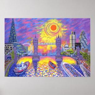 Sonnenuntergang:Pool von London 2013 Poster
