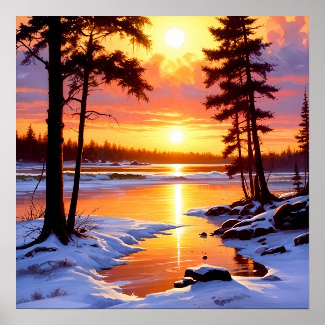 Sonnenuntergang Poster (Vorne)