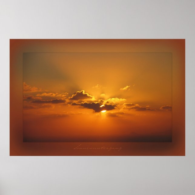 Sonnenuntergang Poster (Vorne)