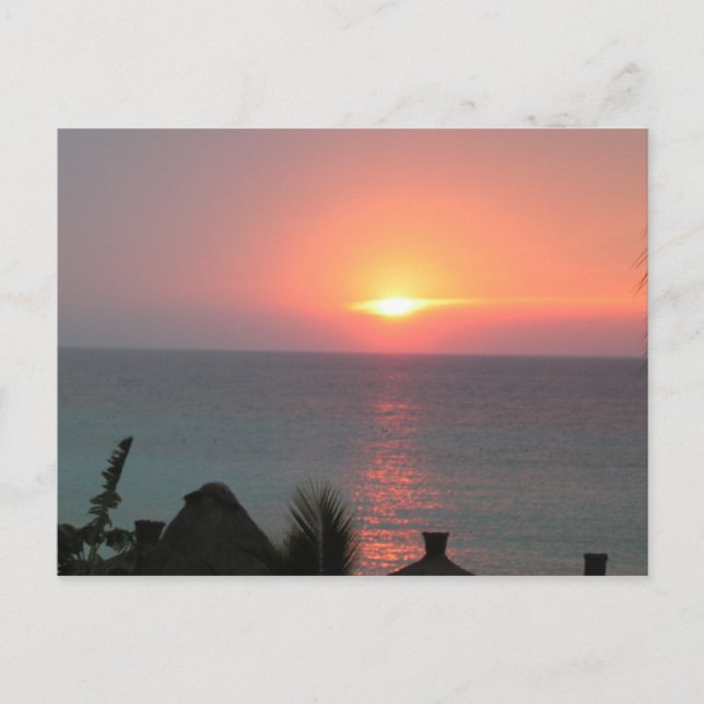 Sonnenuntergang Postkarte (Vorderseite)