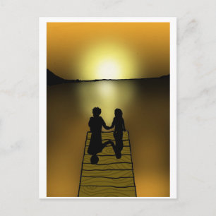 Sonnenuntergang Postkarte