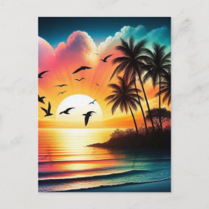 Sonnenuntergang Postkarte