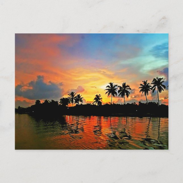 Sonnenuntergang Postkarte (Vorderseite)