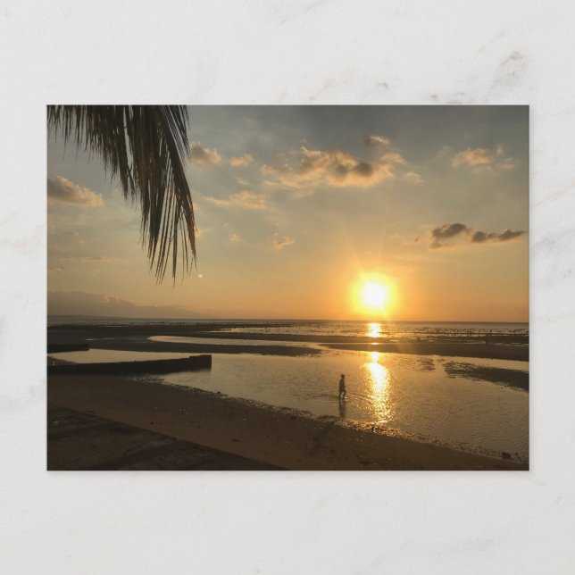 Sonnenuntergang Postkarte (Vorderseite)