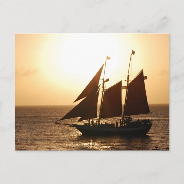Sonnenuntergang Postkarte (Vorderseite)