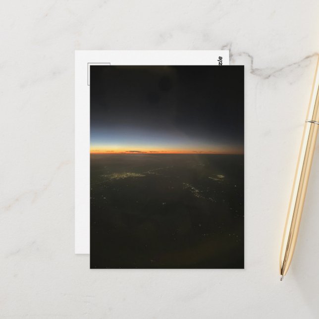 Sonnenuntergang Postkarte (Vorderseite/Rückseite Beispiel)