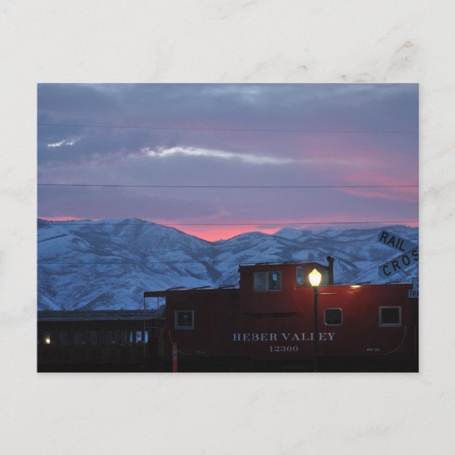 Sonnenuntergang Postkarte (Vorderseite)