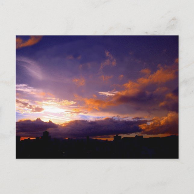 Sonnenuntergang Postkarte (Vorderseite)