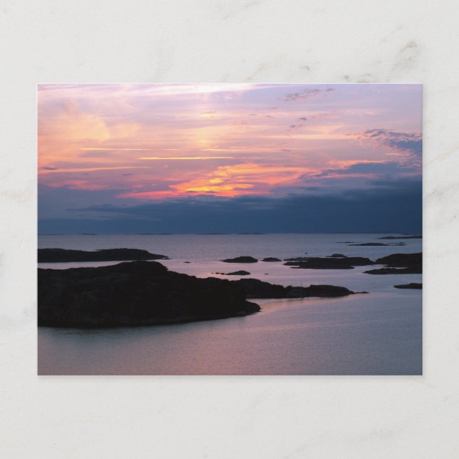 Sonnenuntergang Postkarte (Vorderseite)