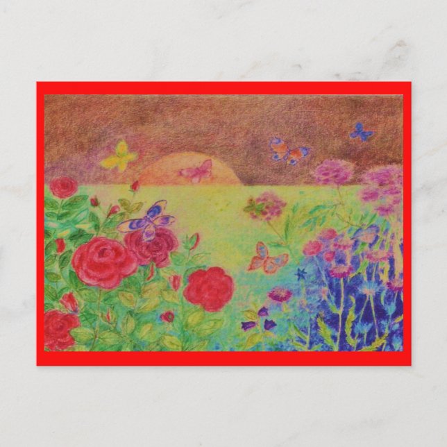 Sonnenuntergang Postkarte (Vorderseite)