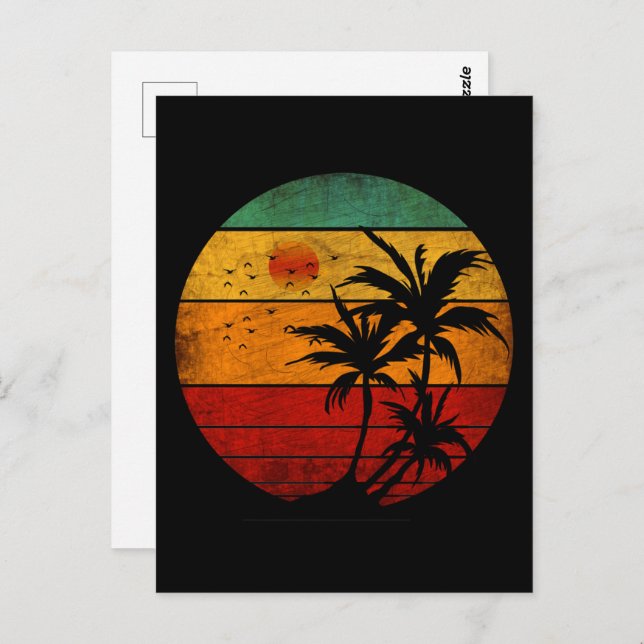 Sonnenuntergang Postkarte (Vorne/Hinten)