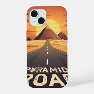 Sonnenuntergang Pyramiden Straße Ägypten Reise Kun iPhone 15 Hülle