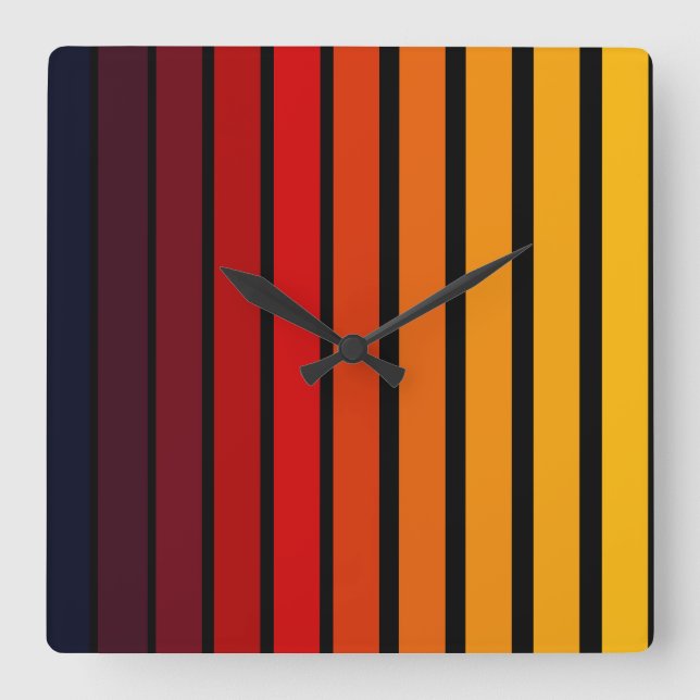 Sonnenuntergang Quadratische Wanduhr (Vorderseite)
