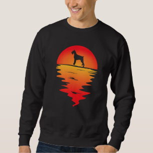 Sonnenuntergang Riesenschnauzer Hund Sweatshirt