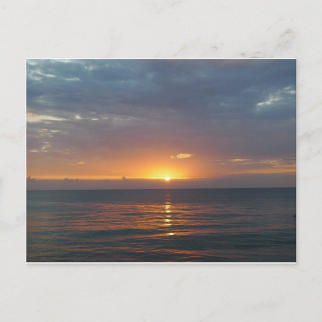 Sonnenuntergang, Rincon, Puerto Rico Postkarte (Vorderseite)