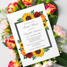 Sonnenuntergang Rose Blumenbeete Brautparty Einladung