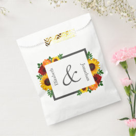 Sonnenuntergang Rose Blumenblume Hochzeit Geschenktütchen