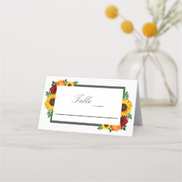 Sonnenuntergang Rose Blumenblume Hochzeit Platzkarte